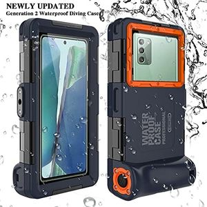 Professional Diving Upgrade Waterproof Protective Case, Outdoor Swimming Snorkeling Surfing Underwater Photo Video Housing for iPhone Galaxy Huawei OnePlus LG Motorola Google Series Smartphones