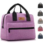 HOMESPON Insulated Lunch Bag Lunch Box Cooler Tote Box Cooler Bag Lunch Container for Women/Men/Work/Picnic,Large Purple