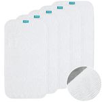 Biloban Changing Pad Liners Waterproof(5 Pack) 28"x15", Portable Changing Pads Washable Reusable, Soft Large Double Layers, 100% Cotton Terry Surface, White