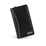 HAMMONDS FLYCATCHER Genuine Leather Passport Cover for Men, Passport Cover for Women, RFID Passport Holder for Men Travel Accessories for Men, Passport Bag for Men, 7 ATM Card Slots - Black