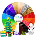 3D Pen Filament Refills 3d printer filament 3D Doodler Pen Kit Filament Refills, Pla filament 1.75mm 12 colores 16.5ft 3D Printer PLA Printing Refills Set, High-Precision Diameter, Non Toxic, No Clog Total 198 Feet