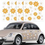 Flower Car Stickers and Decals, 80 PCS White Daisy Car Stickers Flower Car Decoration Stickers Daisy Stickers Car Body Decals