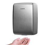 AIKE UL Approved Compact Jet Hand Dryer Hard-Wired Friendly, 1350W 120V Brushed Stainless Steel Model AK2803D