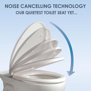AQUALONA Duroplast D-Shaped Toilet Seat – White