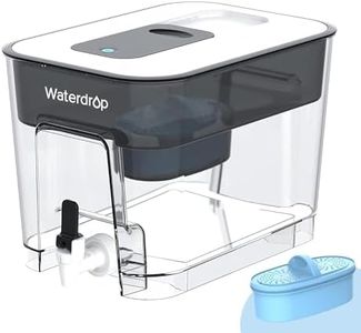 Waterdrop Alkaline Water Filter Dispenser, Large 40-Cup, Healthy, Clean & Toxin-Free Mineralized Alkaline Water, 100-Gallon, BPA Free, Black (1 Filter Included)