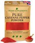 Organic Cayenne Pepper Powder Fat Energy Burner Loss Diet Weight Satiety Management Vegan (1kg)