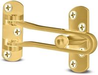 Mega Handles Safety Door Lock, Heavy-Duty Zinc Alloy 4.2" Door Lock, Swing Bar Door Guard, Safety Childproof Reinforcement Door Stopper for Kids (Satin Brass)