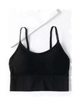 Acnos Women Sports Lightly Padded Cotton Combo Bra Black (Free Size Bra Fit Up To 28-30-32-34)