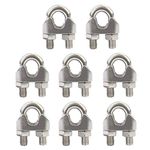 M10 Wire Rope Clamp 304 Stainless Steel 3/8" Wire Rope Cable Clip Clamp (8 Pack)