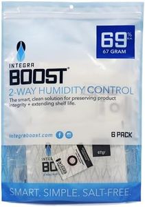 Integra Boost - 69% RH Level - 67 Gram Size - Two-Way Humidity Control Pack - Incl. Replacement Indicator Cards - Food Storage & Herbs Moisture Balancer for Up to 1 LB (Pack of 6)