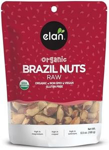 Elan Organic Raw Brazil Nuts, 6.5 oz, Whole Nuts, No Shell, Non-GMO, Vegan, Gluten-Free, Kosher, Healthy Snacks