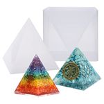 Super Pyramid Silicone Mould for Resin Craft Jewelry Crystal Mold + Plastic Frame