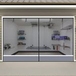 Magnetic Garage Door Screen for 1 Car, Strong Magnetic Closure Garage Screen Door Kit, Easy Install Oiyeefo Self Sealing Garage Net Screen, 2 Ways Roll Up Retractable Mesh Screen Door- 8x7FT