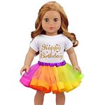 ecore fun 18 unicorn doll clothes outfits for american 18 inch girl doll with jumpsuit, rainbow dress, headband | birthday new year gift for kids- Multi color