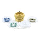 Beadsnfashion 3 Inche Wooden Spin and String Beading Spinner Jewellery Making Tool with 2 Pcs Curved Needle and 4 Pcs Quick Change Trays