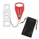 1 Pcs Portable Door Lock,Hotel Door Lock Travel Safety,Travel Door Security Lock,Hotel Door Lock,Travel Door Lock for Home, Hotel, Apartment, School, Security Personal Protection Locks(Red)