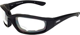 Global Vision Kickback Z Photochromic Bifocal Padded Riding Glasses Clear to Smoke Lens ANSI Z87.1 (+1.5 bifocal)