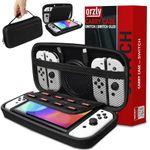 Orzly Carry Case Compatible with Nintendo Switch, Black (Case Only - Video Games & Console are NOT Included)