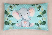 New COMERS Cotton Baby Pillow with Super Soft Fabric|1 Month to 5 Year Kids Pillows|Animal & Cartoon Prints|Infant Pillow for Sleep,Bed Set,Head Shaping,Neck Support-12 X 18 In-201, Blue