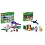 LEGO Minecraft The Animal Sanctuary, Building Toys for Girls and Boys Aged 7 Plus & Minecraft Steve's Desert Expedition Building Toys for 6 Plus Year Old Kids, Boys and Girls, Biome Gaming Set