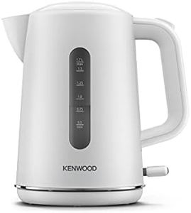 Kenwood Abbey Lux Water Kettle, 360° Swivel Base, Fast Boiling, Removable Filter, Water Capacity 1.7L, ZJP05.A0WH, 3000W, Pure White
