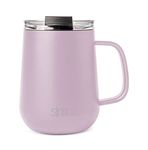 Simple Modern Travel Coffee Mug with Handle | Insulated Stainless Steel Coffee Tumbler Tea Cup | Gifts for Women & Men | Voyager Collection | 12oz | Lavender Mist