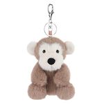 Apricot Lamb Cute Toys Plush Brown Small Monkey Perfect Stuffed Animal Keychain for Kids Bag, Purse, Backpack, Handbag (3.9 Inches)