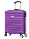 FLYMAX 56x45x25 Easyjet Cabin Bag Hand Luggage Approved Cabin Case Carry on Lightweight Suitcase Also Approved for BA Jet 2 57L 2.8kg Purple