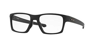 Oakley Men's OX8140 Litebeam Square Prescription Eyeglass Frames, Satin Black/Demo Lens, 55 mm