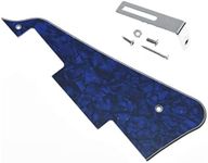 KAISH Blue Pearl LP Guitar Pickguard with Chrome Bracket for Epiphone Les Paul