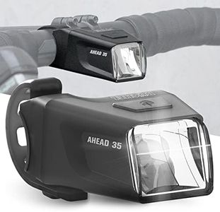 Büchel Ahead 35 Frontlight I powerful Bicycle Headlight for Night Riding I Rechargeable and Rainproof - Stylish Design in The middle of The handlebar, Enhance safety and visibility I ebike headlight