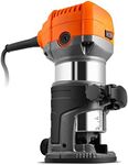 VonHaus Compact Palm Router Saw 710W - Electric Trimmer Router Corded - Chuck Collect Diameter 1/4”, 3/8” - 220V Plunge Wood Router - Trimmer Base for Wood/Laminate Flooring - 6 Speed Settings