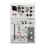 Yamaha AG03MK2 W White 3-Channel Live Streaming Mixer/USB Interface for IOS/Mac/PC (AG03MK2 W)