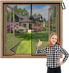 Mosquito Car Window Net Magnetic 220x225cm Magnets Door Fly Screen Mesh Magnetic Insect Screen Mosquito Nets Heavy Duty Hands Free for Balcony Sliding Doors Living Room Black