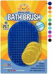 New Grooming Pet Shampoo Brush | Soothing Massage Rubber Bristles Curry Comb for Dogs & Cats Washing | Professional Quality