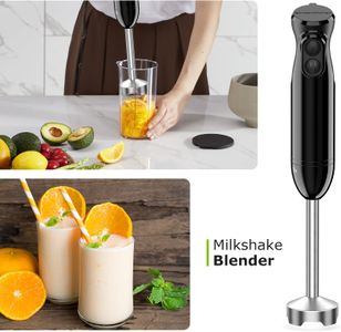Bonsenkitchen Hand Blender – Black, Powerful Immersion Mixer