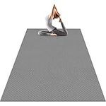 Odoland 183x122x0.6CM Large Yoga Mat for Men and Women, Thick Non Slip Exercise Mat for Home Gym, Yoga Trainers Beginners and Pros Workout Mat for Pilates Stretching Push-ups and Gymnastics