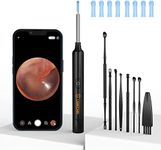 LMECHN Ear Wax Removal Kit 1296P HD Ear Wax Camera Cleaner 3.5mm Visual Wireless Otoscope with 6 LED Lights Portable USB Charging Ear Remover Cleaning Kit for iPhone, iPad and Android Smartphones
