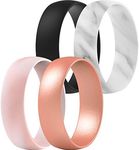 ThunderFit Silicone Wedding Rings Unisex, Rubber Engagement Bands 6.3mm Wide 1.65mm Thick - 1/2/3/4/5/6/7 Variety Multipack (Pack F, 12.5-13 (22.33mm))