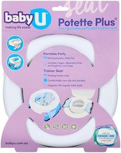 babyU POTETTE Plus | Portable Potty & Toilet Training Seat in One | Home & On The Go
