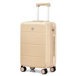 Hanke 24 Inch Luggage Hard Shell Suitcase Medium Luggage with Spinner Wheels Travel Suitcases for Women & Men TSA Approved Luggage Rolling Checked Luggage(Cuba Sand)