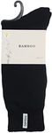 6 Pairs Bamboo Thick Premium Work Socks Tough Heavy Duty Thermal Odor Resistant, Black, 11-14