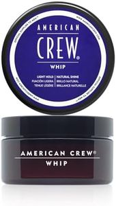 American Crew - WHIP - Crème Cheveux - Cire Coiffante pour Homme - Produit Coiffant Tenue Légère et Brillance Naturelle - Produit Cheveux Look Naturel - Formule Légère - 85g