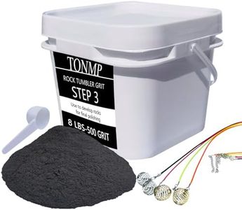 8 LBS Step 3 Rock Tumbler Grit - Tumbler Media Grit, Rock Polishing Grit Media, Works with Any Rock Tumbler, Rock Polisher, Stone Polisher, 8 Pounds 500 Grit Silicon Carbide Media for Tumbling Stones