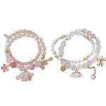 BENBIYO Kawaii Beaded Elastic Bracelets for Women Girls…