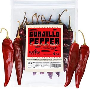 Fusion Select Guajillo Chiles Pepper - Natural and Premium - Mexican Recipes Like Mole, Tamales, Salsa, Sauce - Resealable Package (4 Oz)