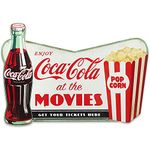 Open Road Brands Coca-Cola Movie Sign - Vintage Drink Coca-Cola Movie Wall Decor for Theater Room, Basement or Living Room