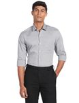 Arrow Men's Grey Formal Shirt | Full Sleeves | Chest Pocket | Cotton Fabric | Slim Fit