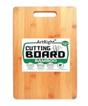 ArtRight Large Natural Bamboo Wood Chopping Cutting Board for Kitchen Vegetables, Fruits & Cheese, BPA Free, Eco-Friendly, Anti-Microbial (34 x 24cm)