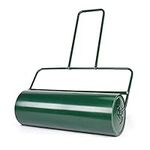 Lawn Roller, 13 Gallons/48 L Push/Pull Metal Sod Roller w/Ergonomic Handle, Lawn Rollers Behind Water/Sand Filled for Park, Garden, Yard, Ball Field (L-Green)